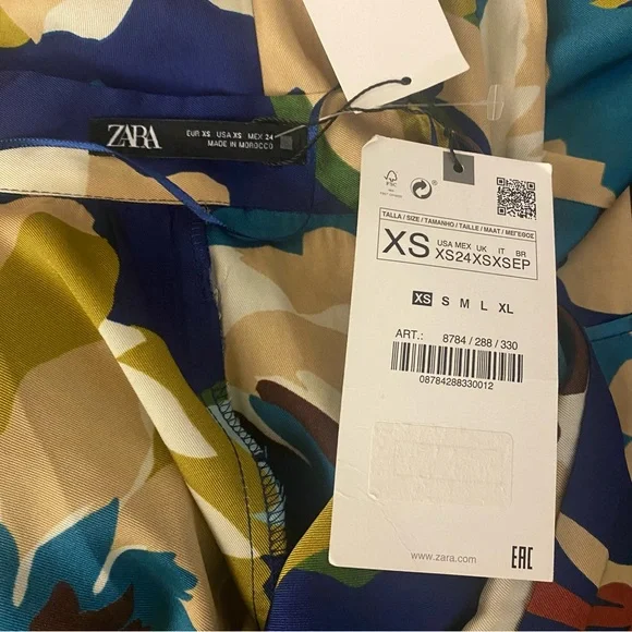 ZARA FLORAL PRINT JUMPSUIT XS NWT - Picture 5 of 11